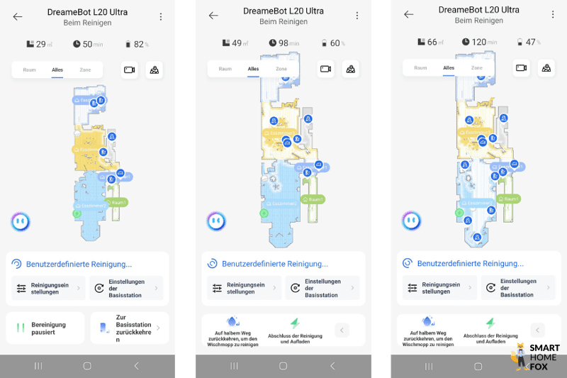 Видна структурированная лазерная навигация Dreame L20 Ultra.